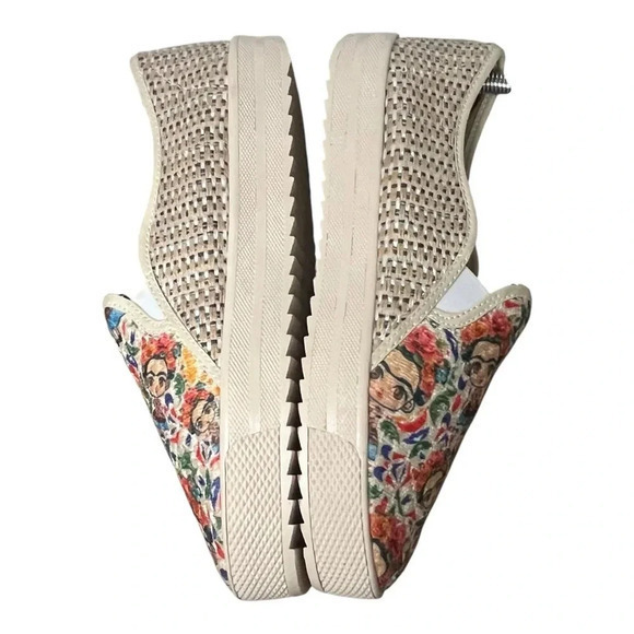 Frida‎ Kahlo Cartoon Flats Loafers Slip-On Sneakers Soft Women Size 7 - Picture 9 of 11